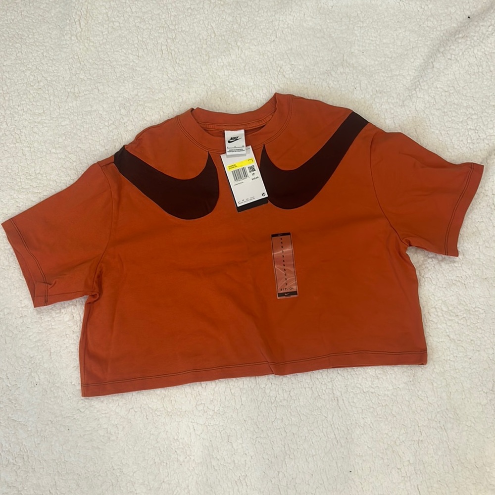 WOMENS SWOOSH TOP- CROUP TOP SIZE SMALL